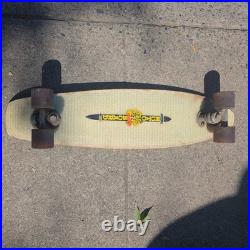 Vtg D&L Products Trickray MOTO BOARD Skateboard Deck Fiberglass Tropical Girl