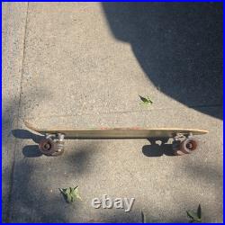 Vtg D&L Products Trickray MOTO BOARD Skateboard Deck Fiberglass Tropical Girl