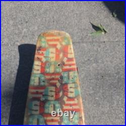 Vtg D&L Products Trickray MOTO BOARD Skateboard Deck Fiberglass Tropical Girl