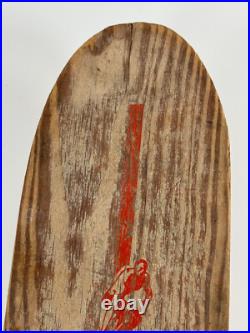 Vtg Nash Malibu Sidewalk Surfboard skateboard RED wood clay wheels NICE