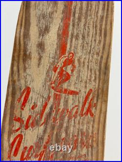 Vtg Nash Malibu Sidewalk Surfboard skateboard RED wood clay wheels NICE