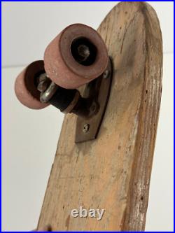 Vtg Nash Malibu Sidewalk Surfboard skateboard RED wood clay wheels NICE