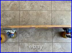 Vtg OG 80's Sims Skateboard Lester Kasai with Tracker Trucks, Powell Bones 3's