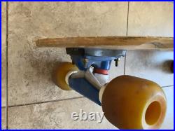 Vtg OG 80's Sims Skateboard Lester Kasai with Tracker Trucks, Powell Bones 3's