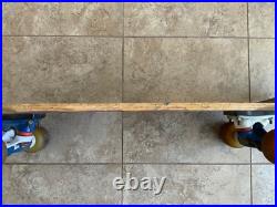 Vtg OG 80's Sims Skateboard Lester Kasai with Tracker Trucks, Powell Bones 3's