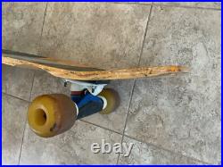 Vtg OG 80's Sims Skateboard Lester Kasai with Tracker Trucks, Powell Bones 3's