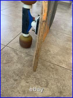 Vtg OG 80's Sims Skateboard Lester Kasai with Tracker Trucks, Powell Bones 3's