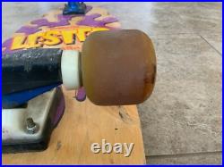 Vtg OG 80's Sims Skateboard Lester Kasai with Tracker Trucks, Powell Bones 3's