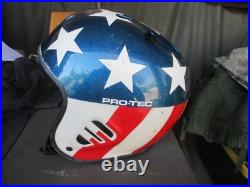 Vtg PRO TEC, Evel Knievel, Easy Rider, Stars and Stripes Full Cut Helmet