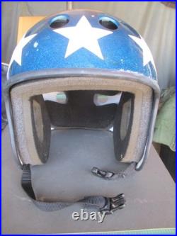 Vtg PRO TEC, Evel Knievel, Easy Rider, Stars and Stripes Full Cut Helmet