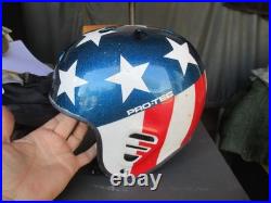 Vtg PRO TEC, Evel Knievel, Easy Rider, Stars and Stripes Full Cut Helmet