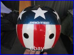 Vtg PRO TEC, Evel Knievel, Easy Rider, Stars and Stripes Full Cut Helmet