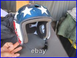 Vtg PRO TEC, Evel Knievel, Easy Rider, Stars and Stripes Full Cut Helmet