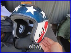 Vtg PRO TEC, Evel Knievel, Easy Rider, Stars and Stripes Full Cut Helmet