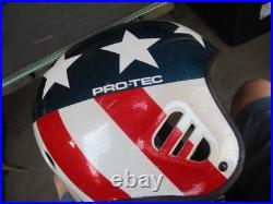 Vtg PRO TEC, Evel Knievel, Easy Rider, Stars and Stripes Full Cut Helmet