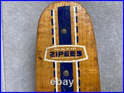 Zipees Sidewalk Surfboard MALOA M-433 Wood Skateboard Vintage